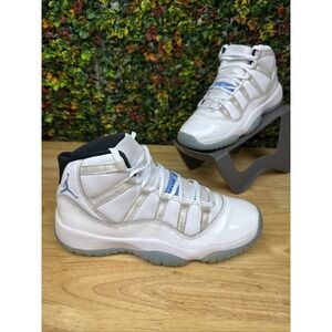 Nike Air Jordan 11 Retro Shoes Legend Blue Columbia 378038 Youth6.5 Women 8 WORN